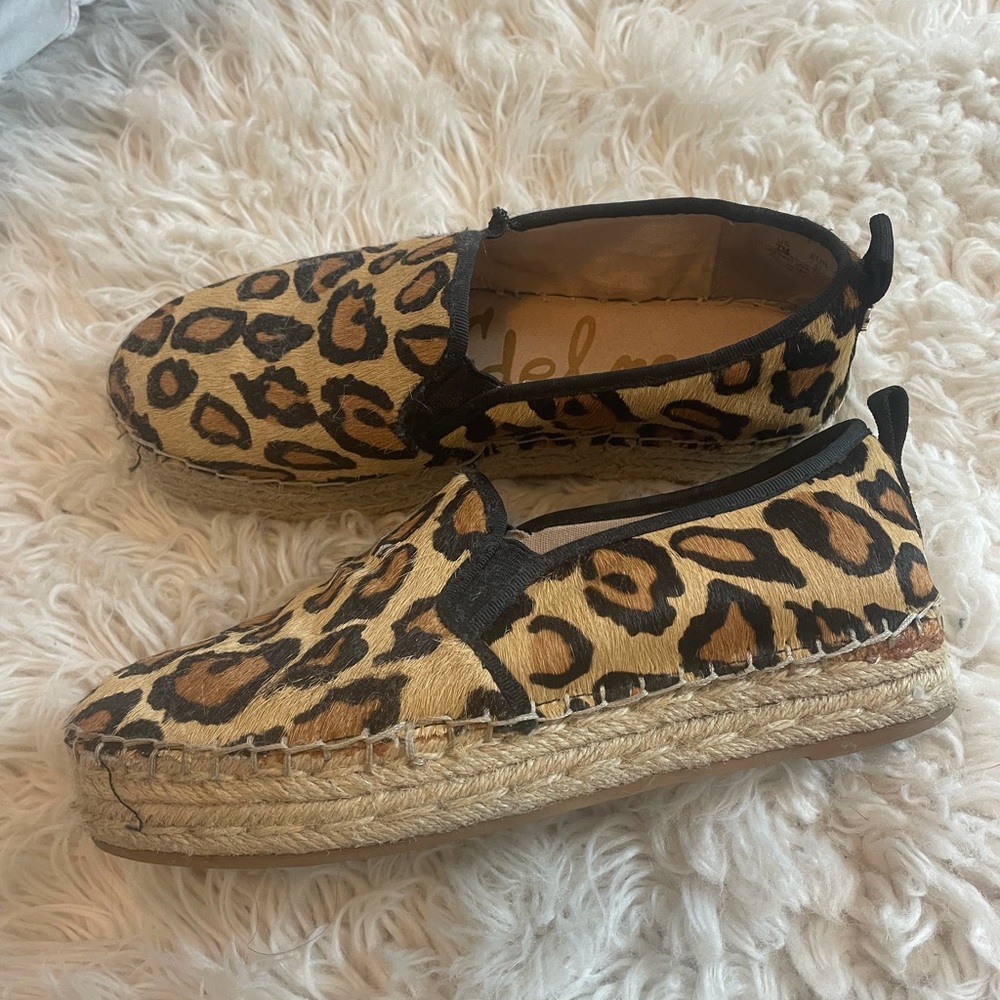 Sam Edelman Slip On Platform Espadrille Cheetah P… - image 1